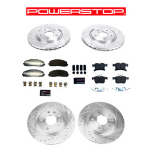 Zestaw hamulcowy przód+tył FWD PowerStop tarcze AR83081XPR/AR86001XPR + klocki Z36 1589/Z23 1901