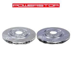 Tarcza hamulcowa przód AWD nawiercana, nacinana PowerStop AR83118XPR - zestaw 2 szt.